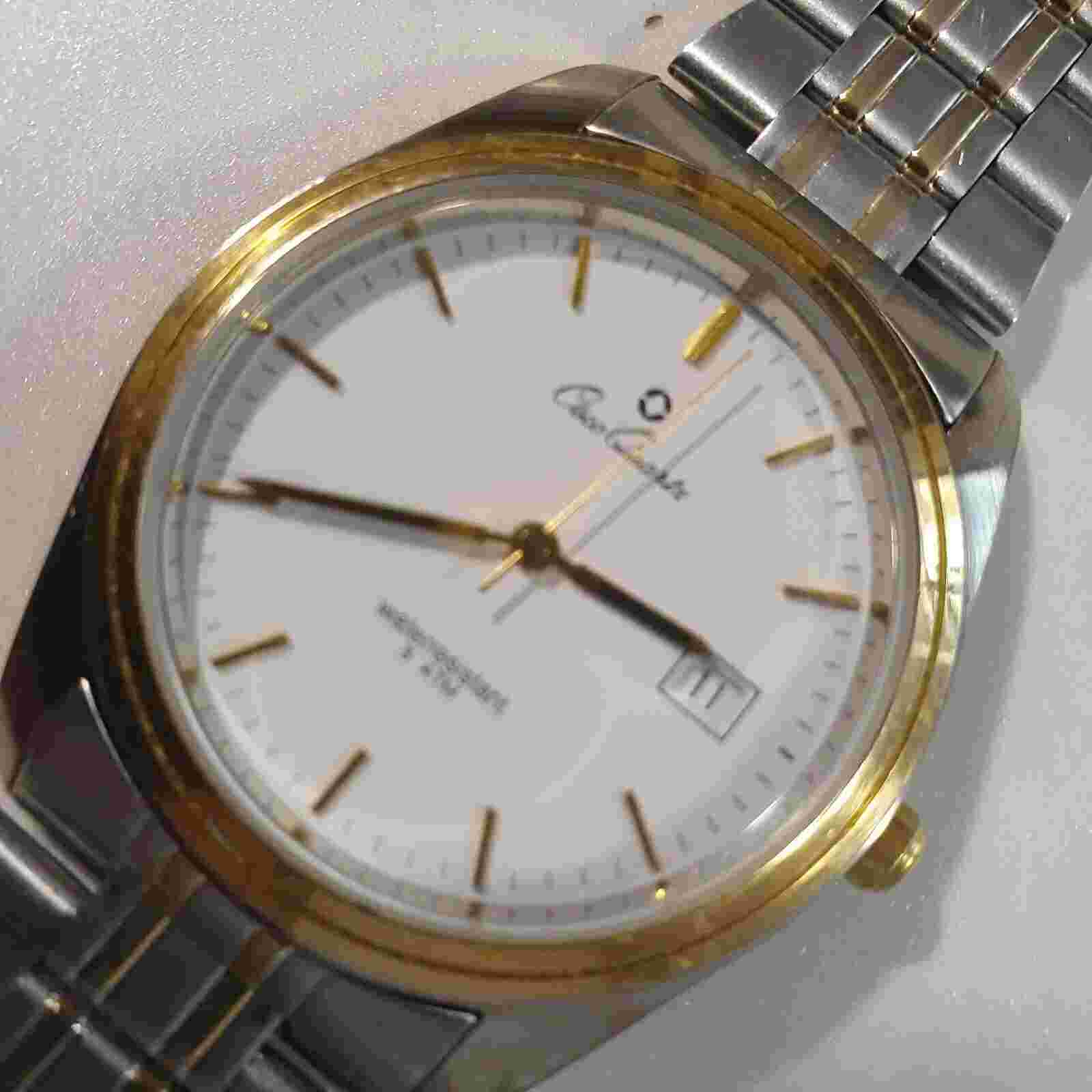 Men's watch "Osco" Retro German's Gold & Steel Quartz Vintage 38mm Men's