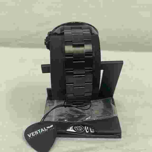 Vestal Adult Men's ZR2 Chronograph Watch Brushed Black/Black ZR2007 WAS $300