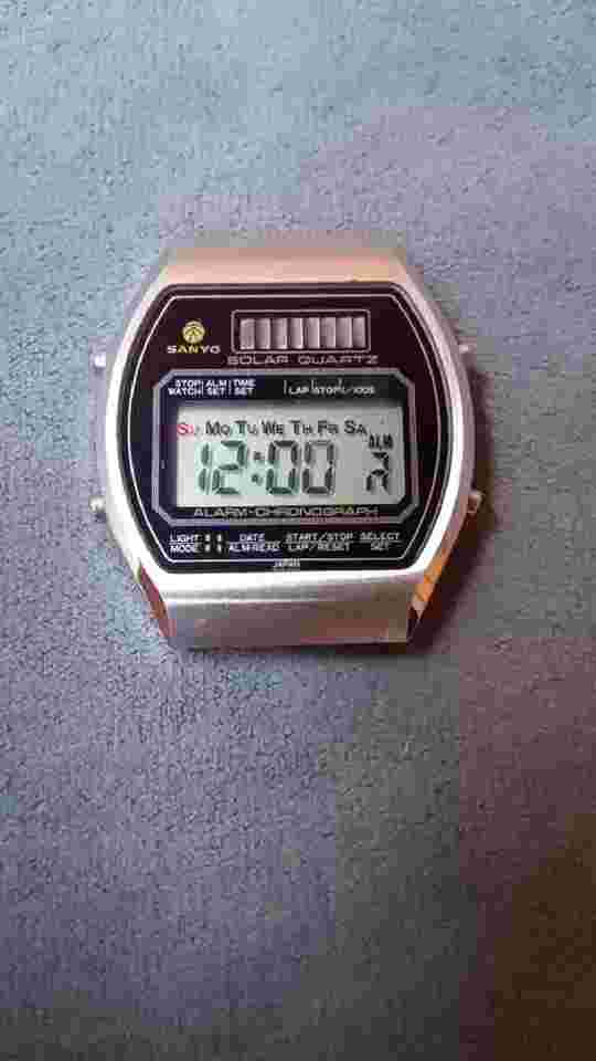 Vintage electronic watch SANYO 512-60, Japan, 70-80s,repair or spare parts RARE