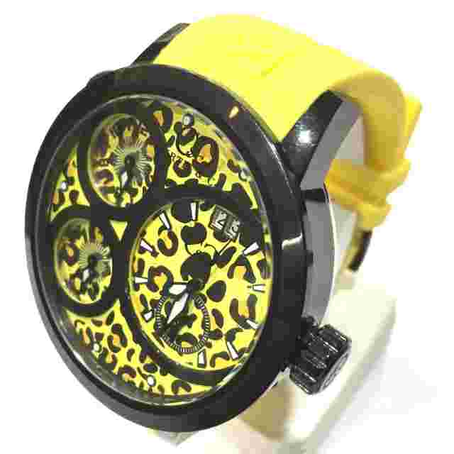 UNUSED BIG Time WORLD 57mm JAPAN LIMITED Wristwatch SUW57JPJGY-B