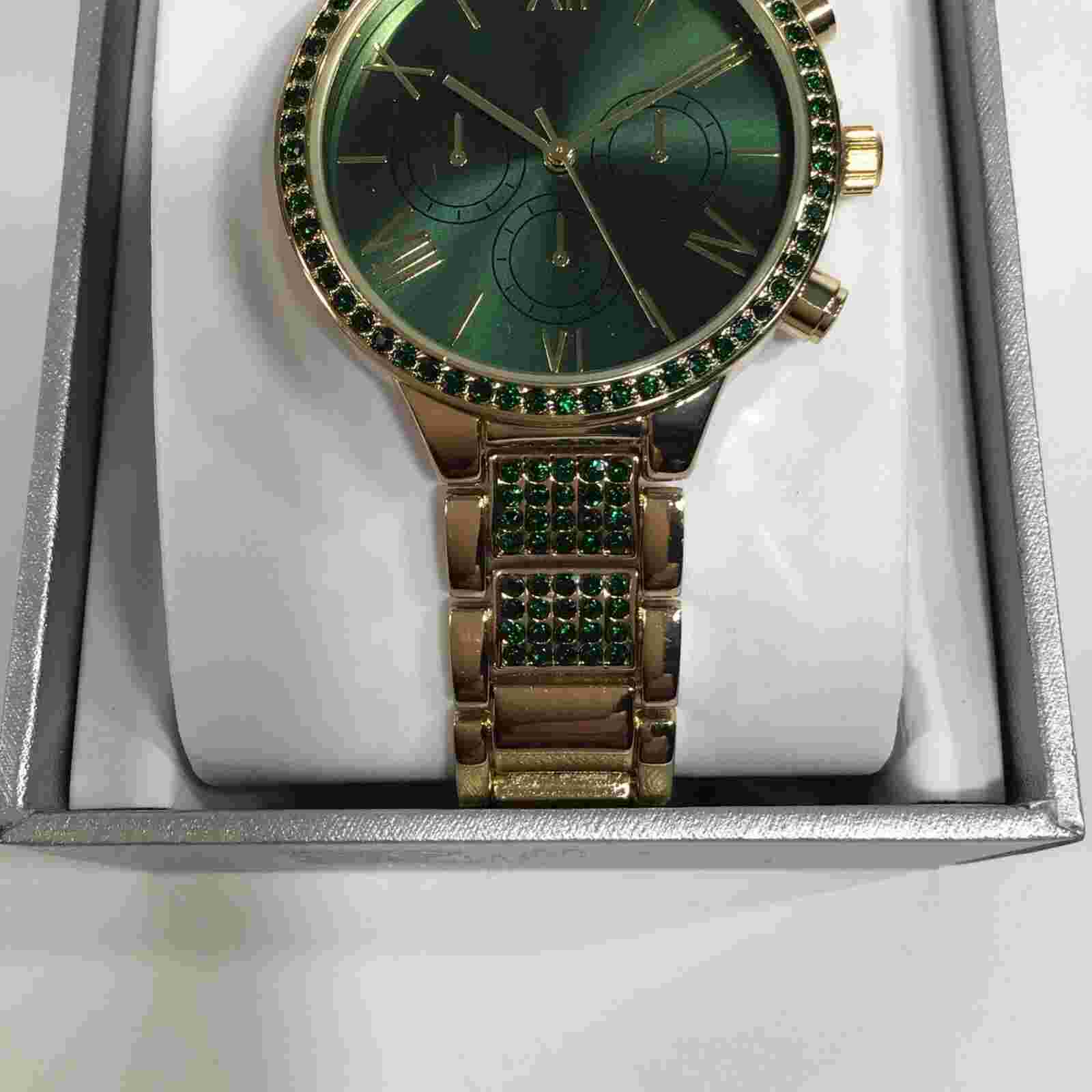INC Fashion Watch Gold Tone Stainless Crystal Design