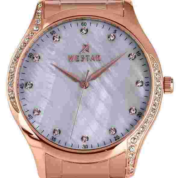 Westar Zing White Mother Of Pearl Dial Fashion Quartz Women's Watch 00127PPN611