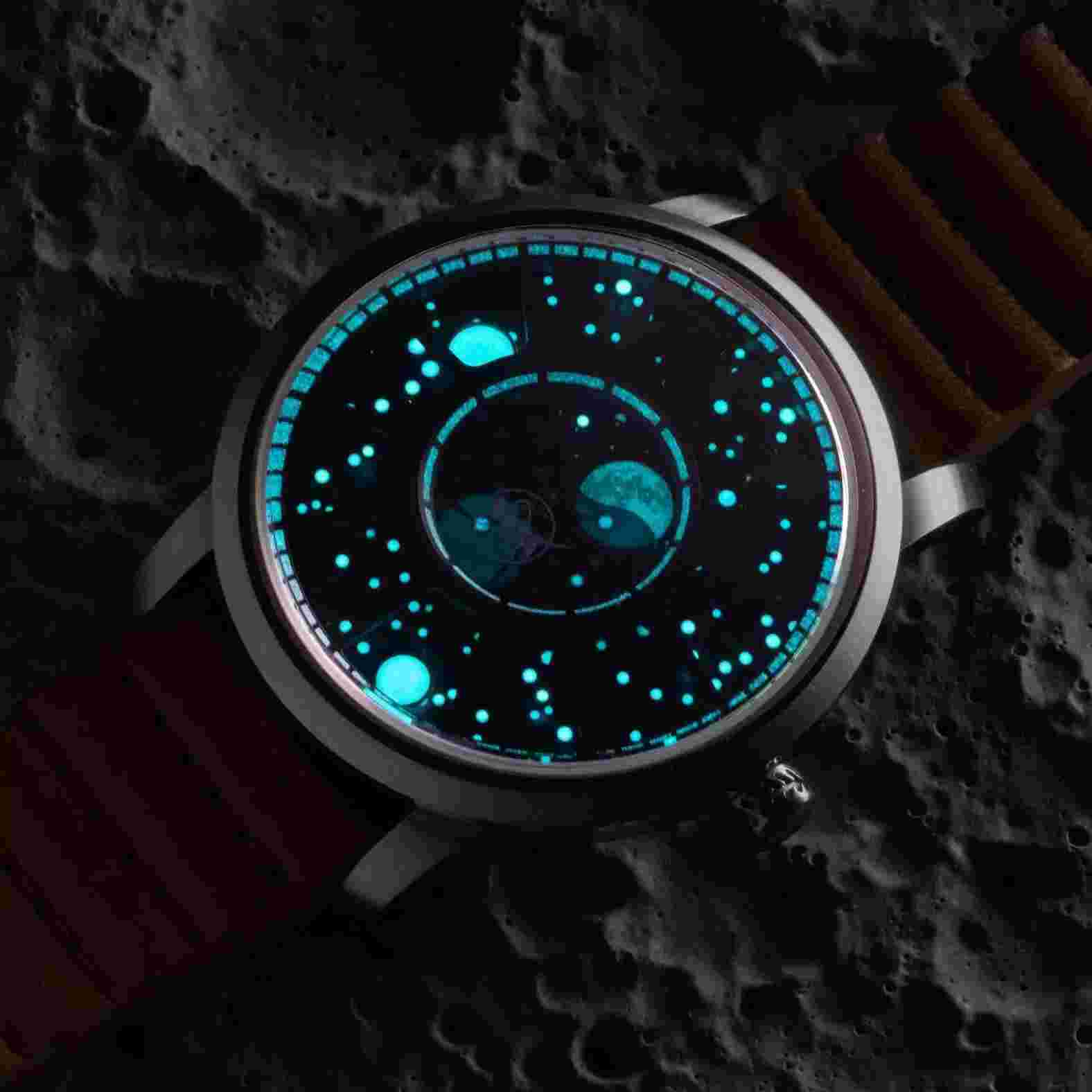 Xeric NASA Apollo 15 American Moonphase Blue Moon Watch -