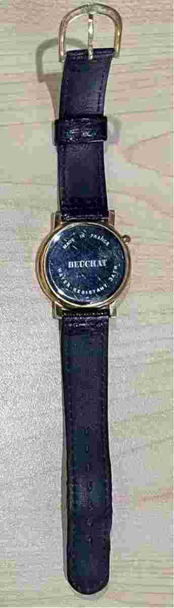 Men's Wristwatch Beuchat Second Hand Time All Reverse Rotating Made in France