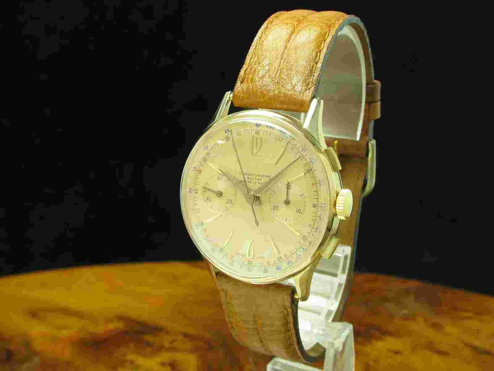 Chronographe Suisse 18kt Rose Gold Hand Wound Men's Watch/Caliber 51