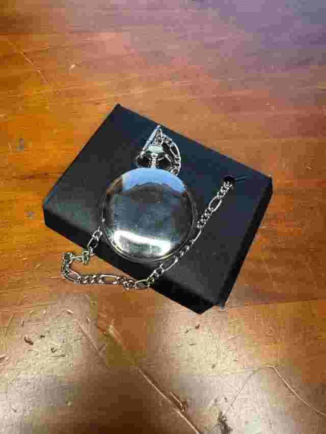 Danbury Mint Men’s Pocket Watch Engraved Appears New In Box