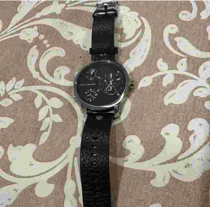 Marc Anthony Men’s Genuine Black Leather Analog Dial Watch