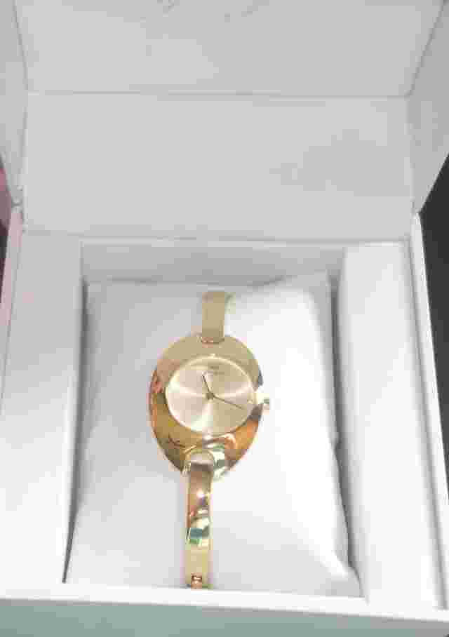 Yonger and Bresson Oval PVD Steel gold Bracelet Watch DMN 1500/05 new