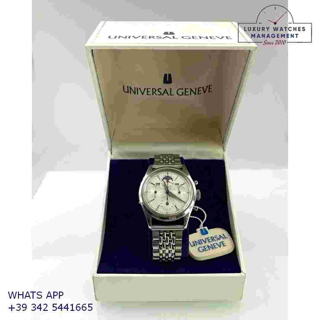 UNIVERSAL GENÈVE Chronograph 22297-3 Tri-Compax full calendar Moonphase 1958's