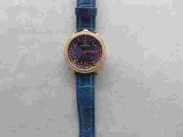 Capri Watch Art 5385 Blue with Colored Swarovski Crystals New Battery