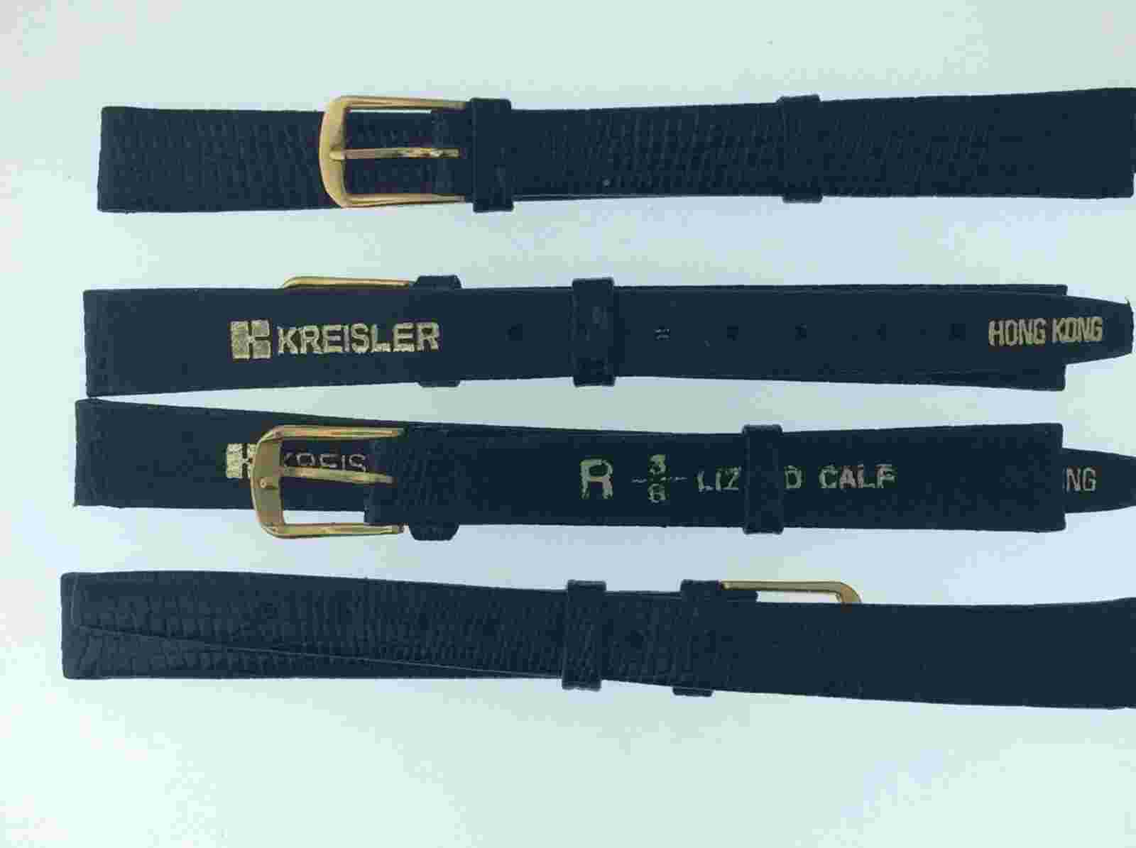 Watch Bands - Black Lizard Calf size Regular 3/8 - Special Pricing