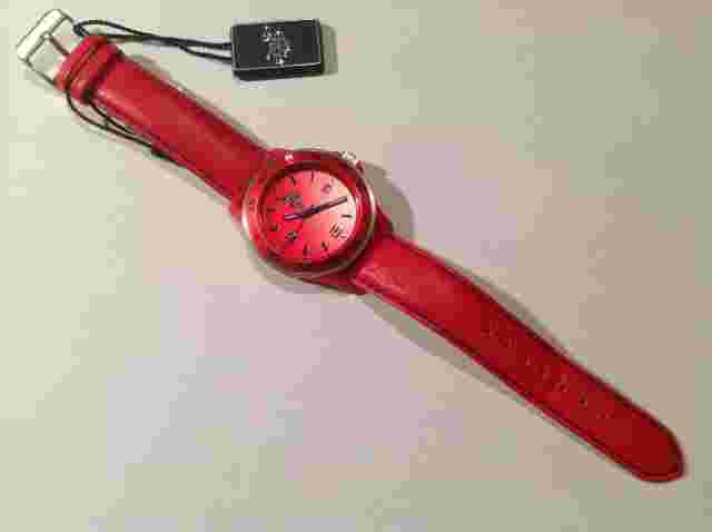 U.S. Polo Assn. Sport Watch Red - Steel Leather 40Mm