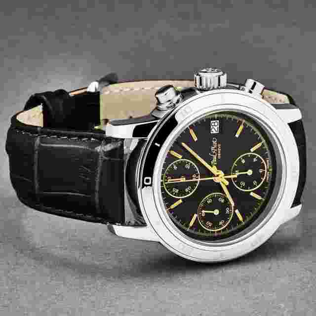 Paul Picot Men's 'Chronosport' Chronograph Black Dial Automatic P7034.20.334