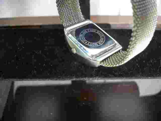 Bay Studio Watch Women's Analog Mother of Pearl Face,  Silver Toned Cuff Band