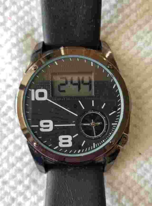Zoo York Black Digital/Analog Watch ZY1203 Black Dial & Band 6"-8" New Battery