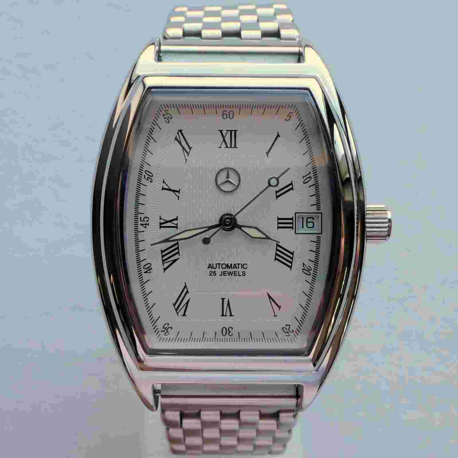 Mercedes Benz Classic Art Deco Retro Car Accessory Swiss Made Automatic Watch