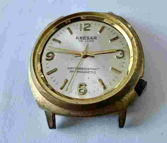 Vintage Enzo 17J & Khesar De Luxe Mechanical Watch Head Mens Watch-Not Working