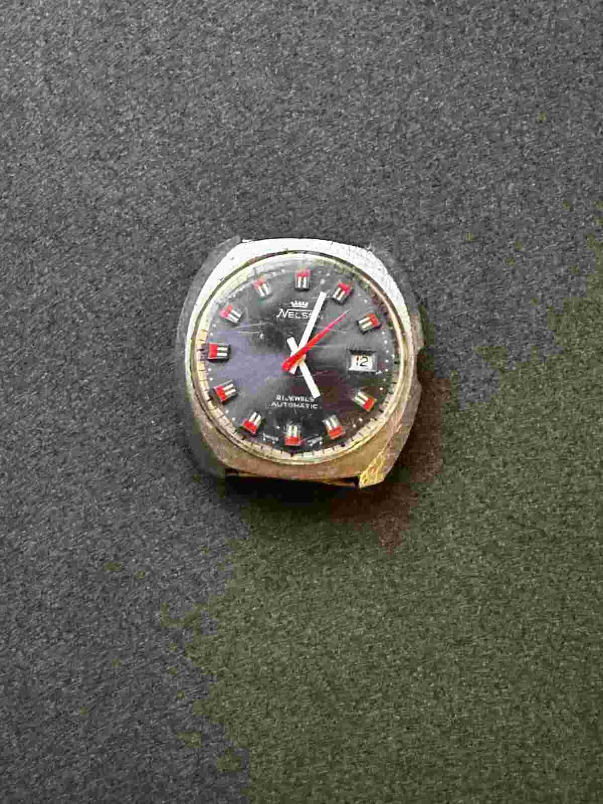 Vintage Nelson 21J Automatic Date Wristwatch