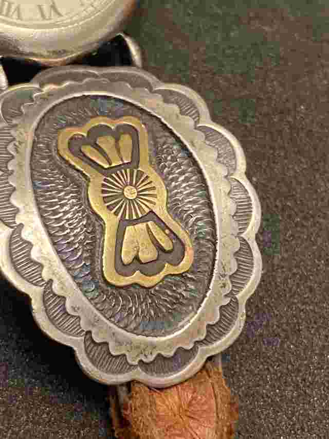 Native American Sterling Silver Watch Peyote Bird Santa Fe