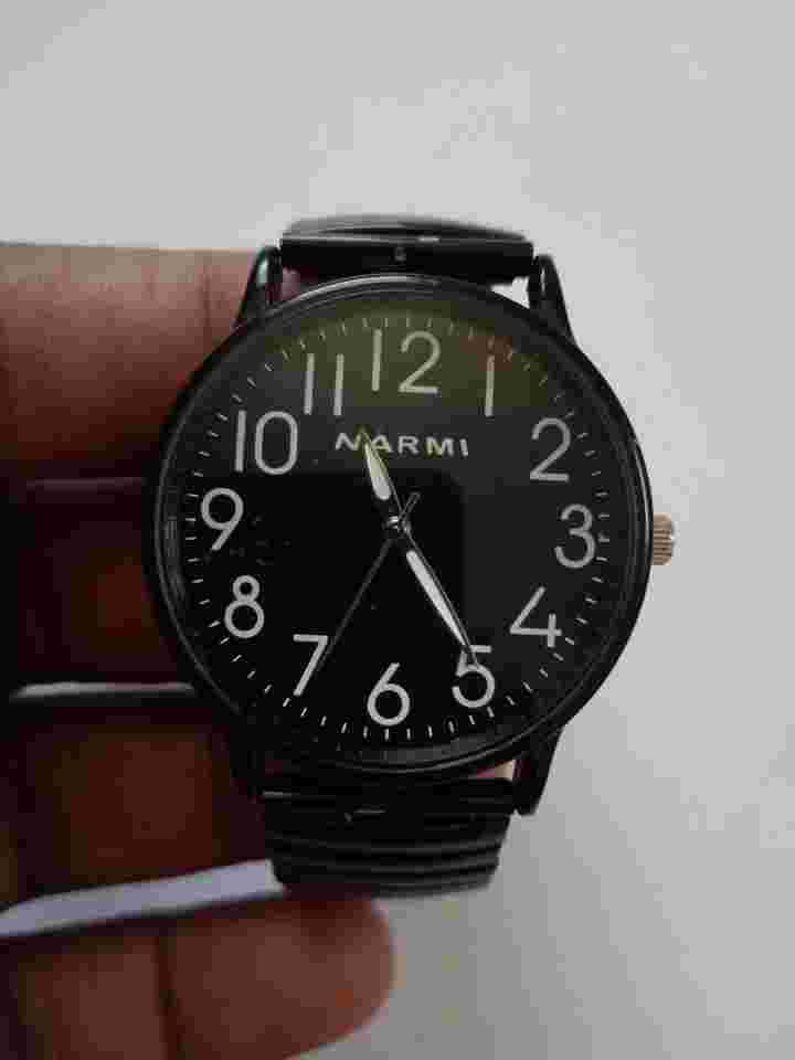 Narmi Quartz Analog Black Dial Black Stainless Steel Bracelet Mesh Men's Watch