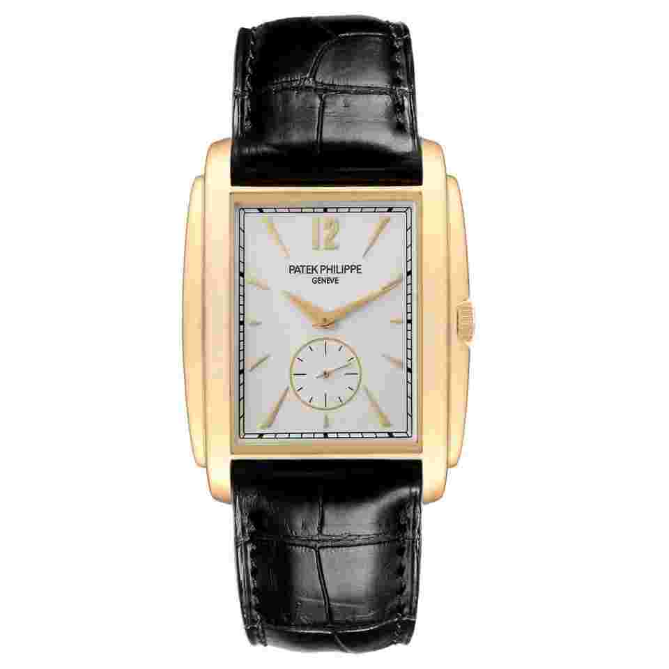 Patek Philippe Gondolo Yellow Gold Silver Dial Mens Watch 5124J