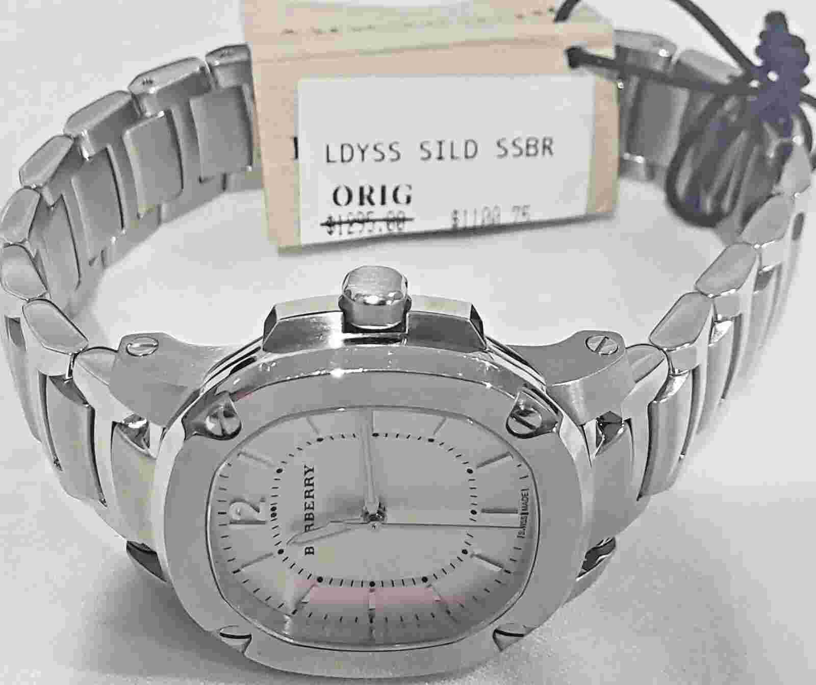 $1295 MSRP~ Burberry Silver Women's The Britain Bby1703 Watch- RARE