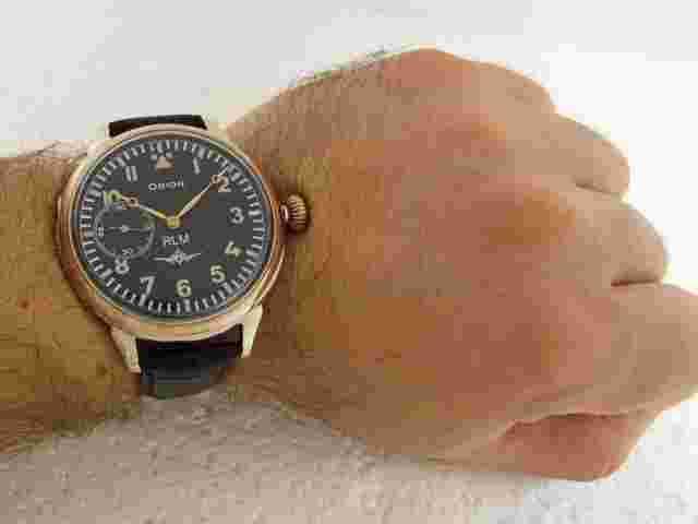 Orion Laco Aviator RLM Reich Luftwaffe Ministerial WWII Swiss Silver Men Watch