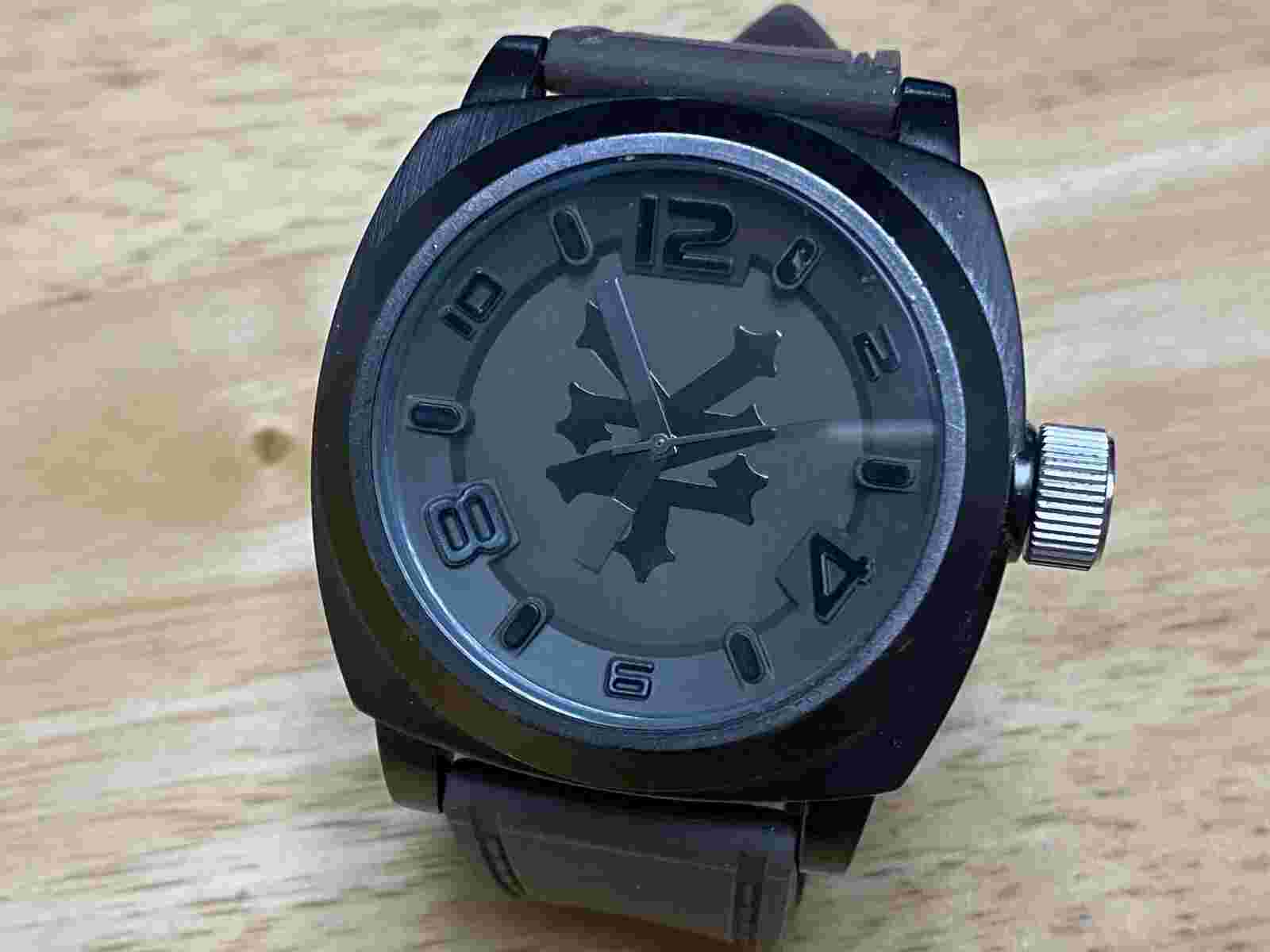 Zoo York Mens Titan-Black Brown Dial Japan Movt Analog Quartz Watch~New Battery