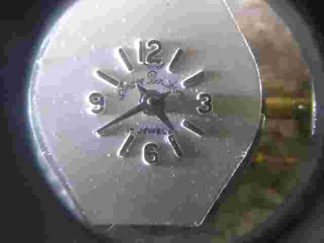 Andre Bouchard 17 Jewels Wind Up Watch  Necklace Pendant Silver Starburst Works