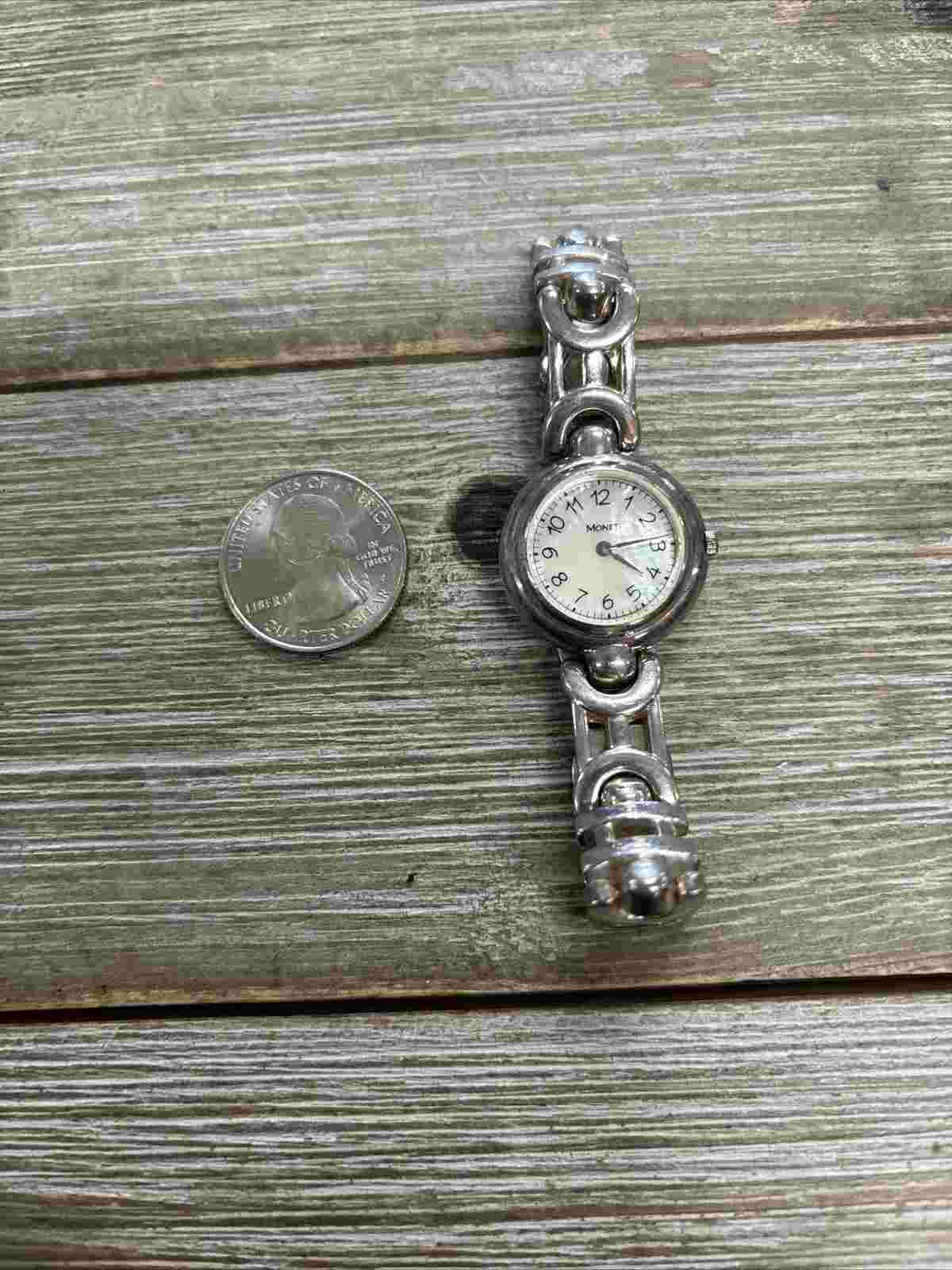 Vintage Monet Japan Movt Analog Watch with Stainless Steel Backing