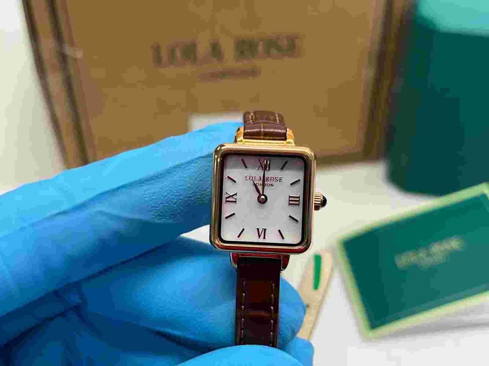 Lola Rose Gold Mother of Pearl Watch Brown Strap #LR2230 - BRAND NEW