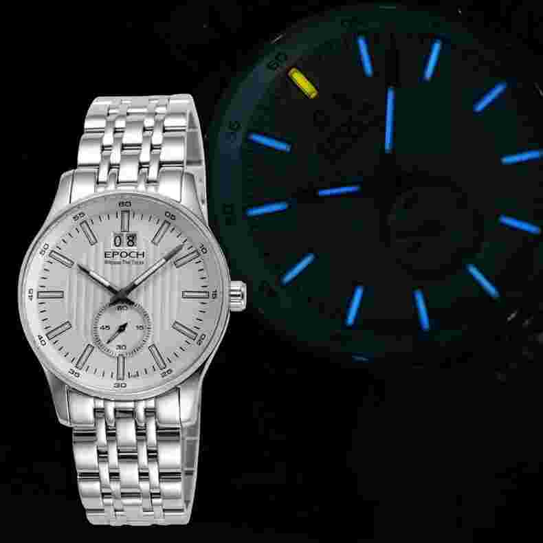 EPOCH Men Watch Luxury Mens Vintage Watches Luminous Business Quartz Wristwatch