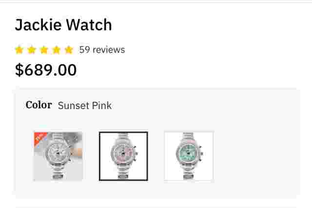 Abingdon Womens Jackie Sunset Pink Chronograph E6B Pilot Watch JA-SP