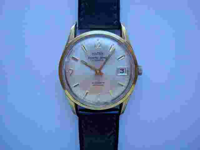Hilton North Star Men's Automatic Watch Big Case 17j. Date Cyclops New Band Runs