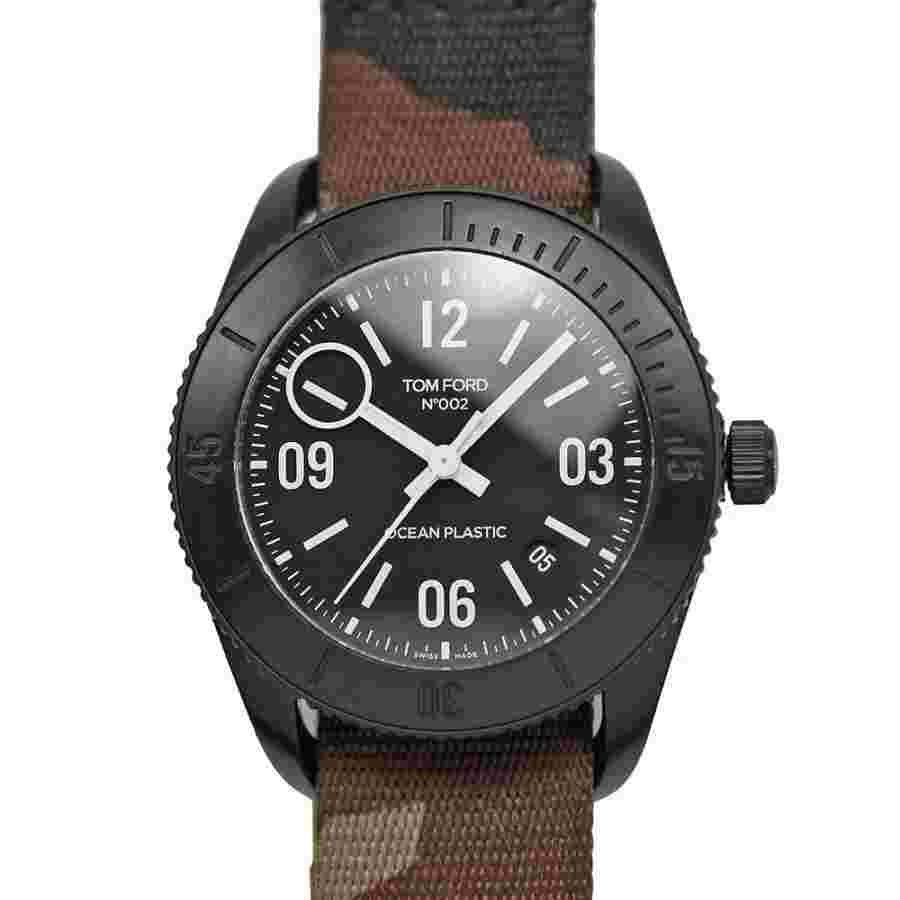 TOM FORD N.002 OCEAN PLASTIC SPORT CAMO TF0120276938 Automatic Black Men's Watch