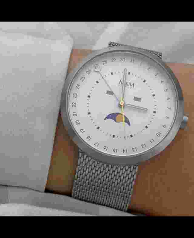 M&M Men Quartz Casual Watch Classic Dress Silver Dial Waterproof Round 40mm