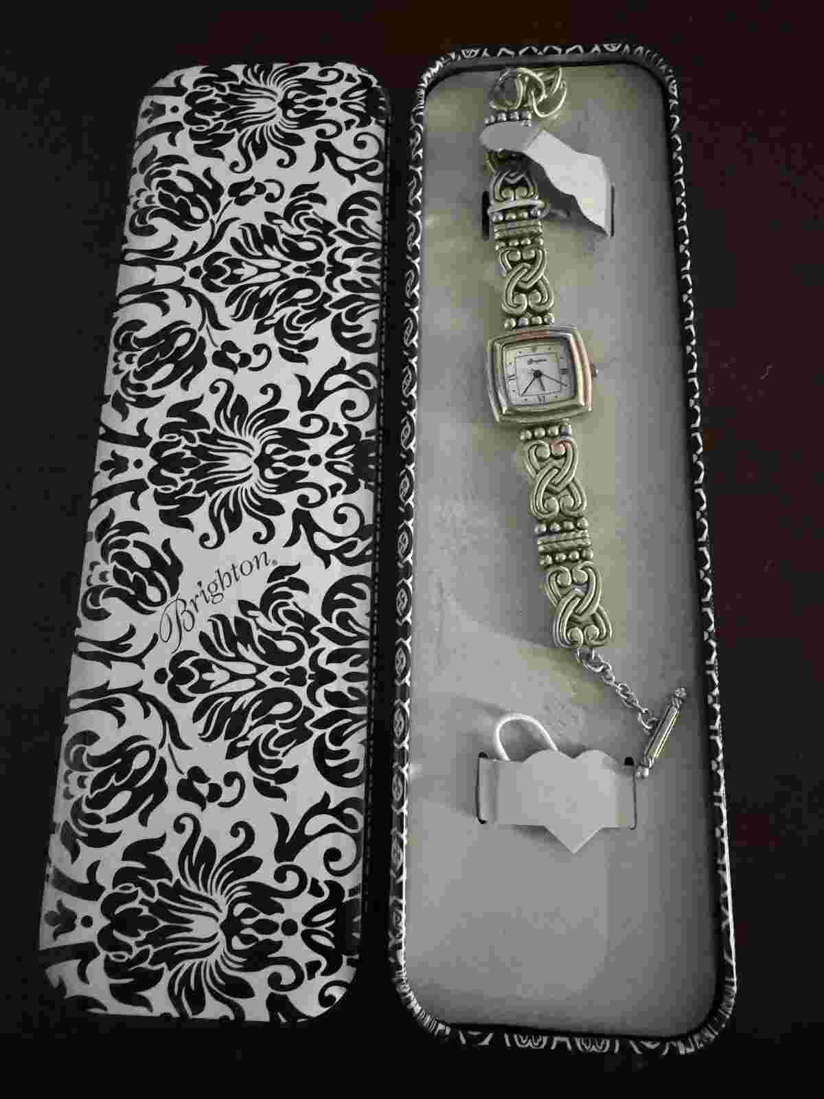 Brighton Santa Rosa Sterling Silver Plated Watch With Decorative Band