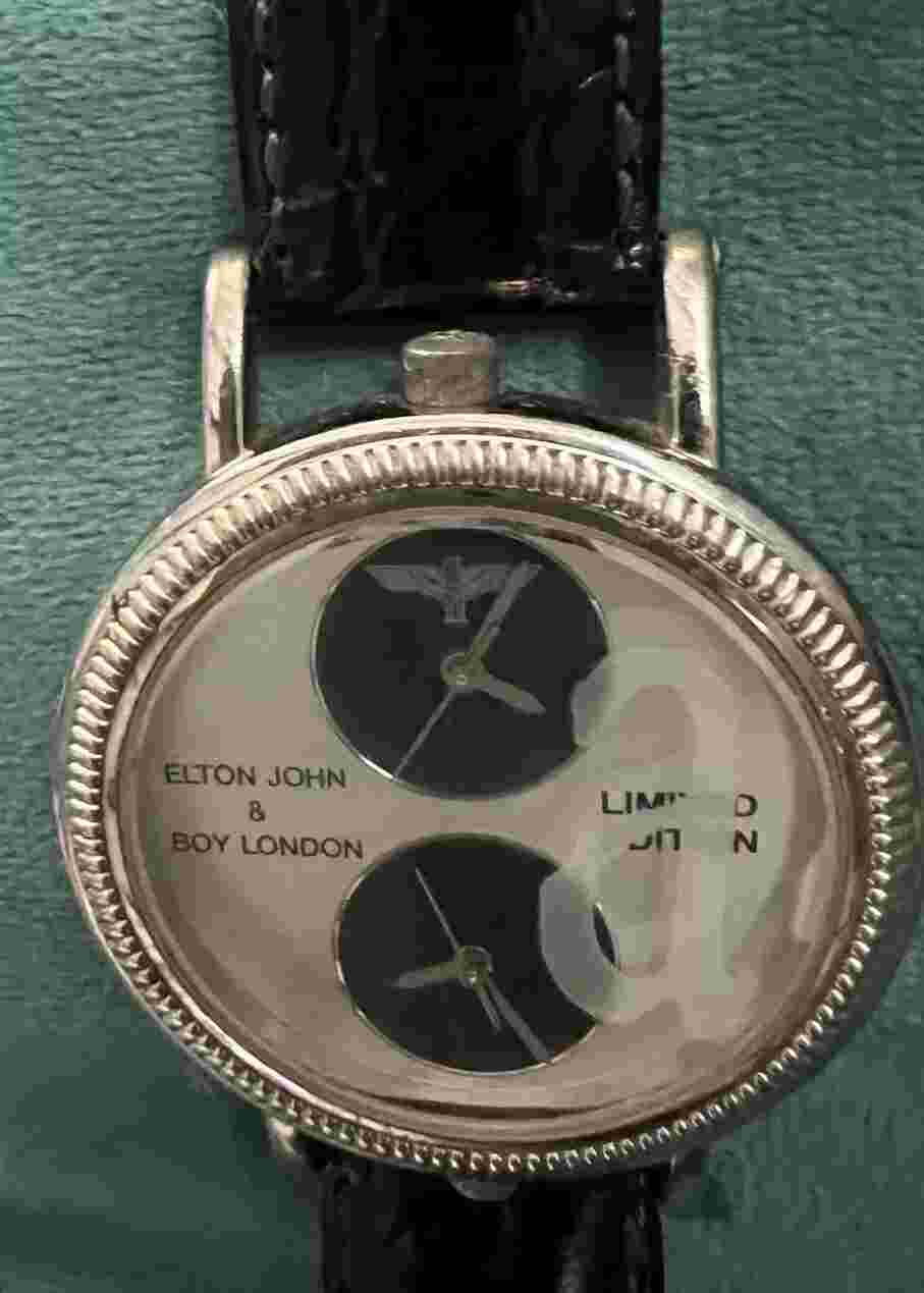 Elton John Wrist Watch Boy London Limited Edition AIDS Foundation BLACK