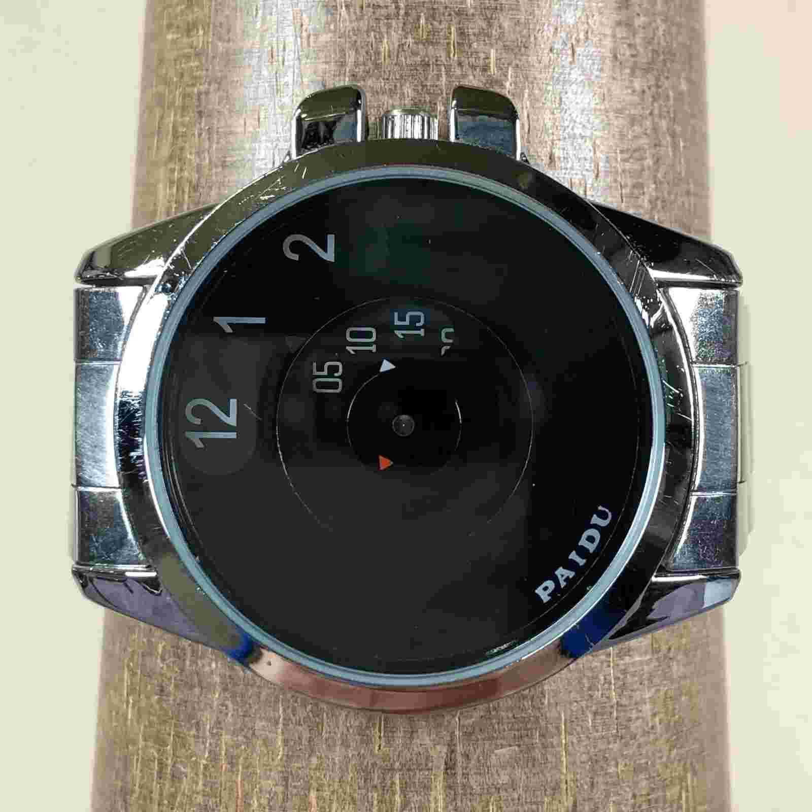 Paidu Men 58896 Jump Hour Stainless Steel 40mm Quartz Analog Watch 7"