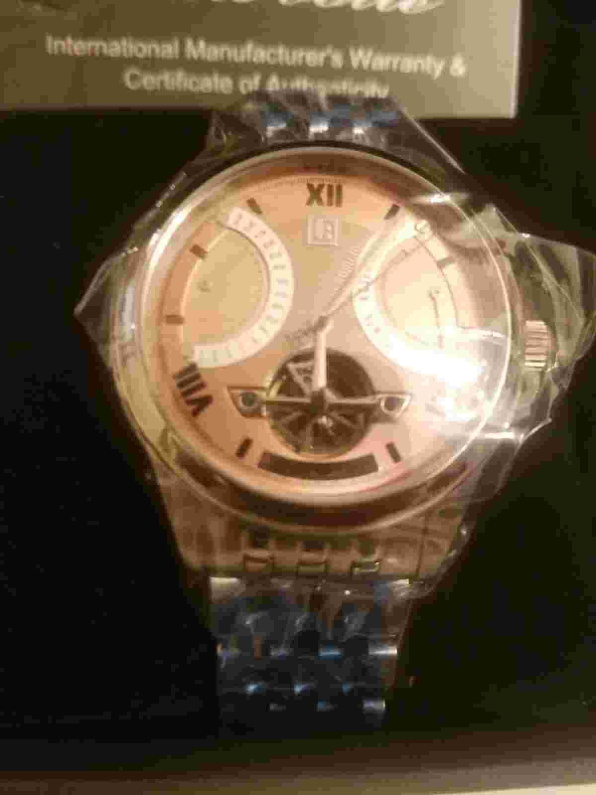 Louis Bolle Gents Peter II Automatic Retrograde Power Stainless Steel/Rose Gold