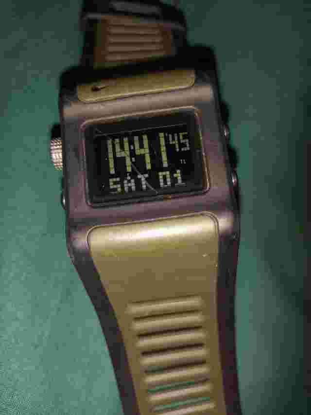 Nike Anvil Comold Watch WR0100 used sports fitness dual time alarm timer light