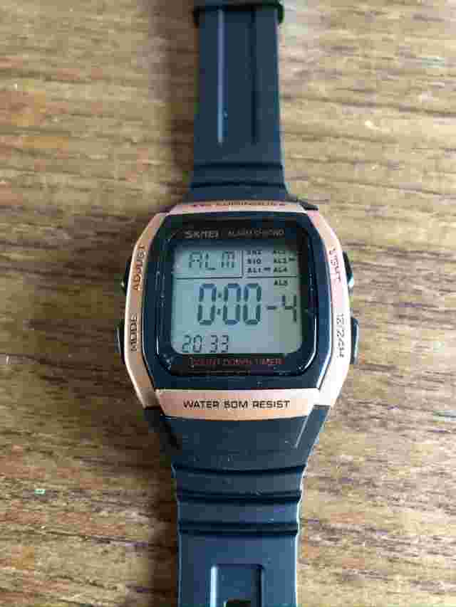 Mens SKEMI Black Coloured Silicone Digital Watch W839