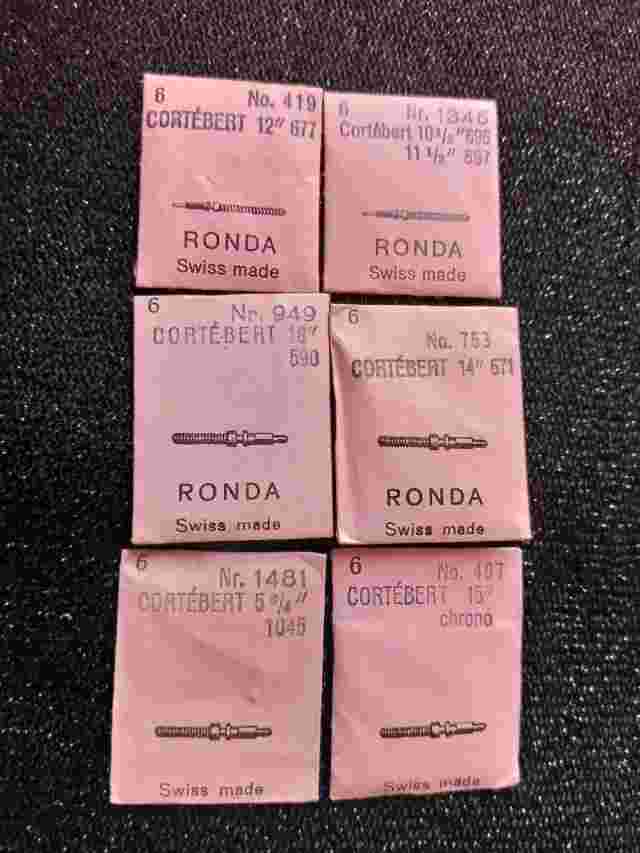 CORTEBERT Lot 36 winding stem RONDA cal: 677 696 697 590 671 1045 Chrono.