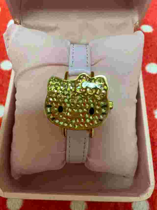 Hello kitty Kawaii wristwatch  Battery replaced Womens Sanrio Genuine NEW