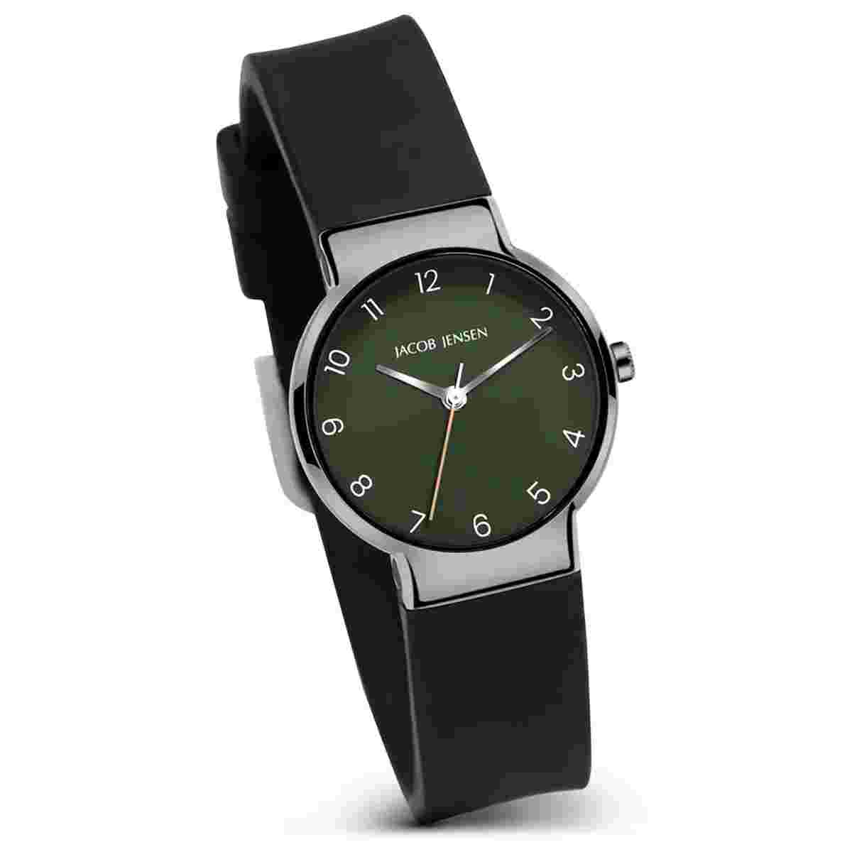 Jacob Jensen Women's Watch Titan Quartz Black/Green 194