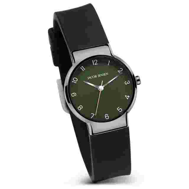 Jacob Jensen Women's Watch Titan Quartz Black/Green 194