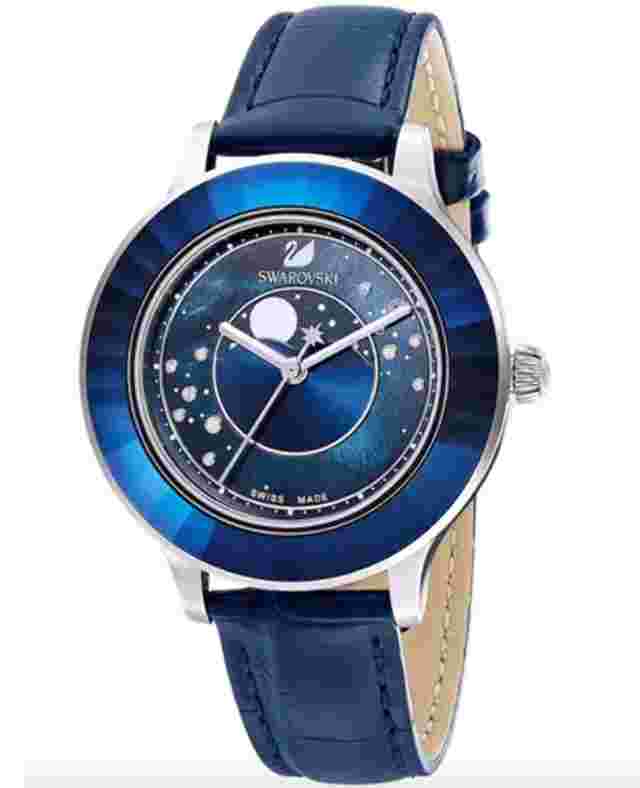 Swarovski Crystal Watch Octea Lux Moon Blue 5516305 Box