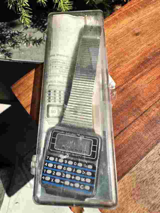 Vintage Delphi VIII Calculator Digital Alarm Quartz Watch W/ Box Manual