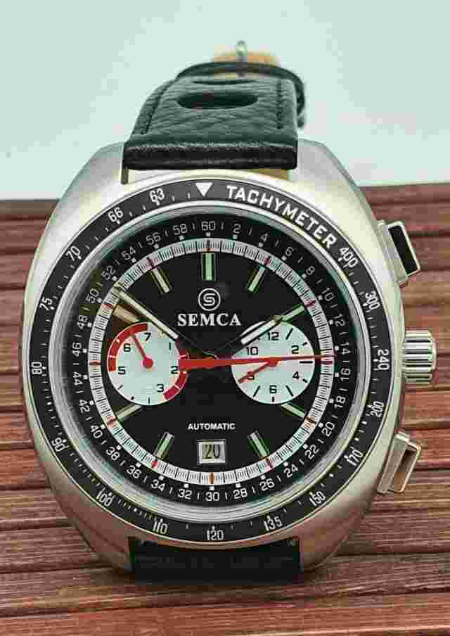 Semca automatic watch special case design - date - month - daydate new unworn