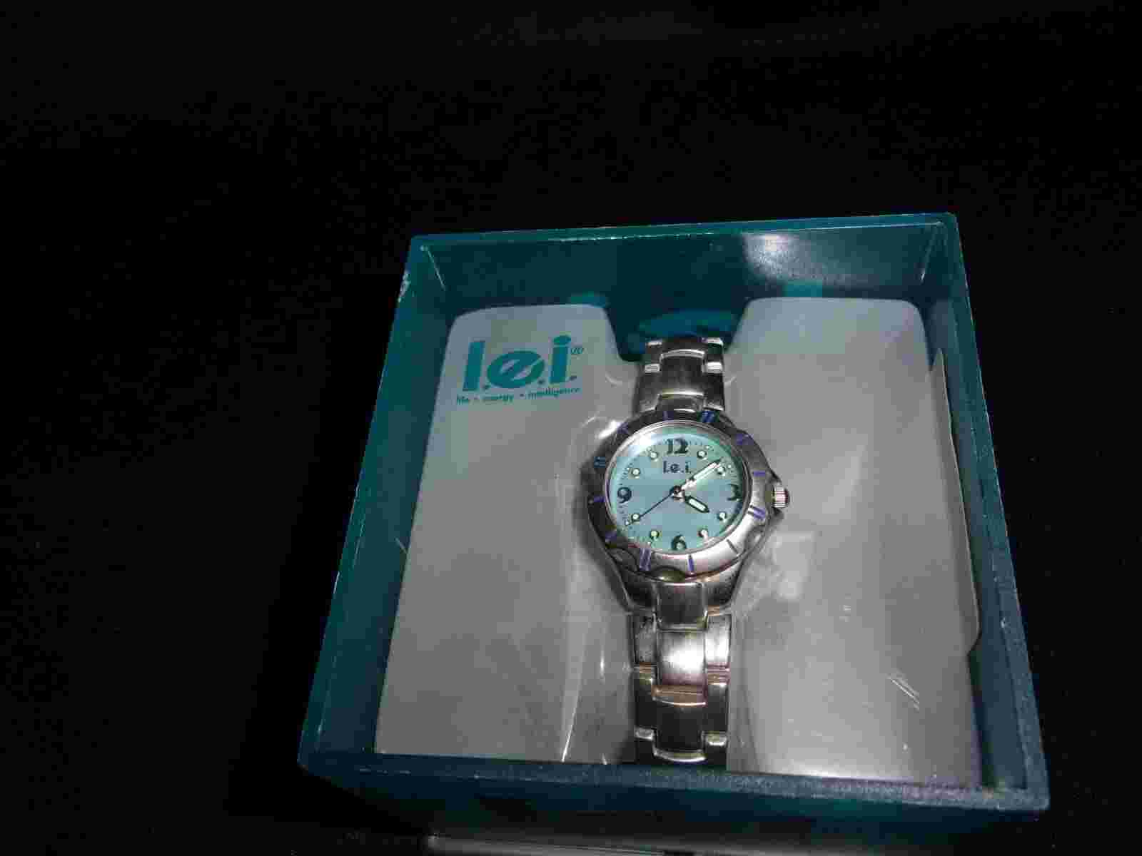 l.e.i. Stainless Steel Quartz Watch USA Movement New